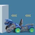 Jucarii, Copii si Bebe - Jucarii si jocuri - Jucarii & jocuri educative - Jucarii interactive - Jucarie 2 in 1, dinozaur rotativ transformabil  pe baza de inertie in masina, albastru, 3 ani +, Edujucarii - Copie - Infinity.ro