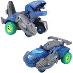 Jucarii, Copii si Bebe - Jucarii si jocuri - Jucarii & jocuri educative - Jucarii interactive - Jucarie 2 in 1, dinozaur rotativ transformabil  pe baza de inertie in masina, albastru, 3 ani +, Edujucarii - Copie - Infinity.ro