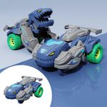 Jucarii, Copii si Bebe - Jucarii si jocuri - Jucarii & jocuri educative - Jucarii interactive - Jucarie 2 in 1, dinozaur rotativ transformabil  pe baza de inertie in masina, albastru, 3 ani +, Edujucarii - Copie - Infinity.ro