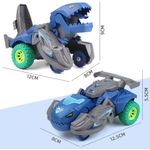 Jucarii, Copii si Bebe - Jucarii si jocuri - Jucarii & jocuri educative - Jucarii interactive - Jucarie 2 in 1, dinozaur rotativ transformabil  pe baza de inertie in masina, albastru, 3 ani +, Edujucarii - Copie - Infinity.ro