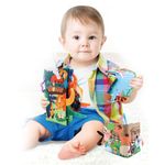 Carti si Birotica - Carti - Carti pentru copii - Carti pentru bebelusi - Set 4 carti senzoriale fosnitoare, bebelusi, animalute colorate, Dinosaur world, Happy farm, Land Animals,Marine Animals - Infinity.ro