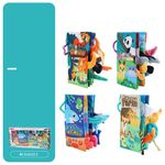 Carti si Birotica - Carti - Carti pentru copii - Carti pentru bebelusi - Set 4 carti senzoriale fosnitoare, bebelusi, animalute colorate, Dinosaur world, Happy farm, Land Animals,Marine Animals - Infinity.ro