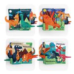 Carti si Birotica - Carti - Carti pentru copii - Carti pentru bebelusi - Set 4 carti senzoriale fosnitoare, bebelusi, animalute colorate, Dinosaur world, Happy farm, Land Animals,Marine Animals - Infinity.ro