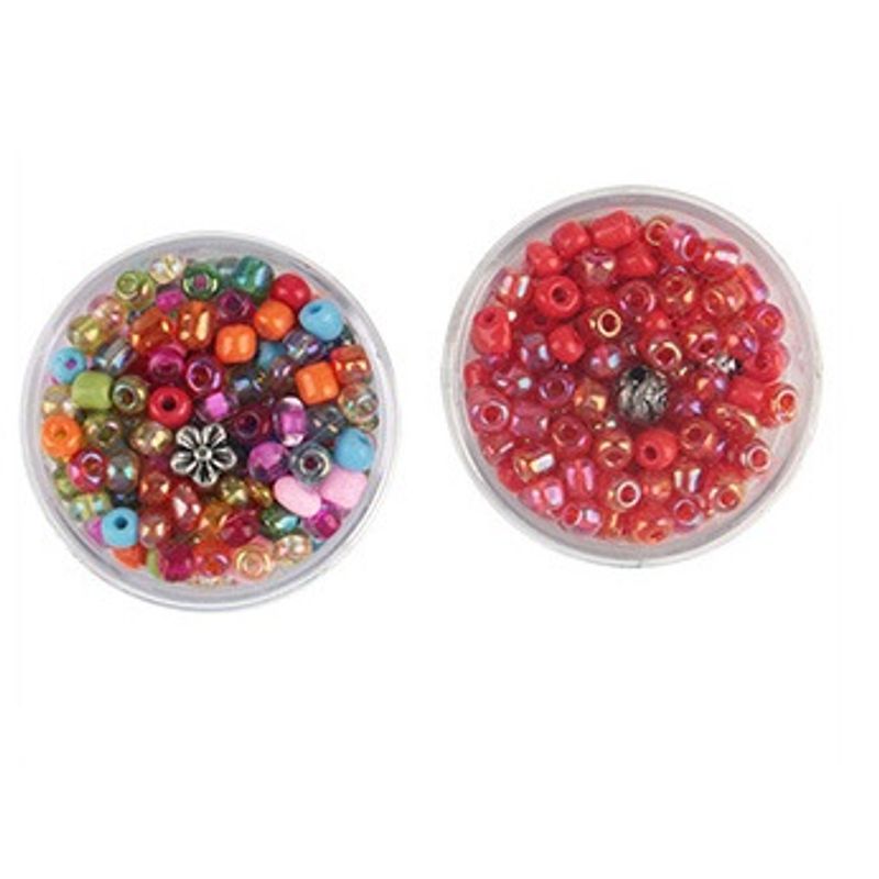 Jucarii, Copii si Bebe - Jucarii si jocuri - Jucarii & jocuri educative - Seturi de artizanat - Set de creatie pentru 30 bratari din margele colorate, cu 10 cutii de margele si accesorii, Multicolor, 8 ani + - Infinity.ro