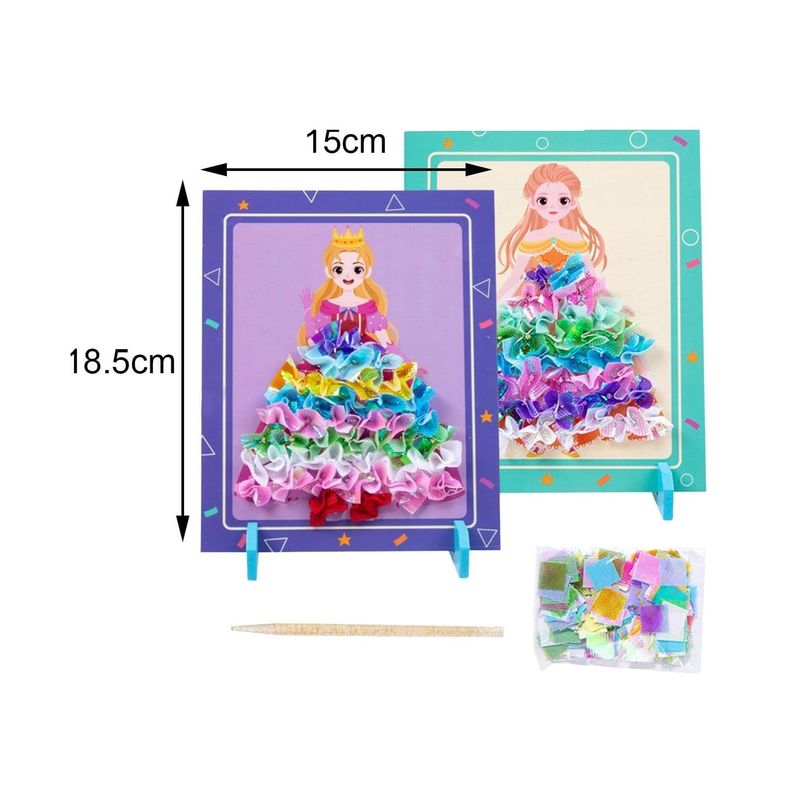 Jucarii, Copii si Bebe - Jucarii si jocuri - Jucarii & jocuri educative - Jocuri si jucarii educative - Joc Creativ si educativ pentru copii, Broderie pe Fusta Printesei blonde, 5 ani+, Edujucarii - Infinity.ro