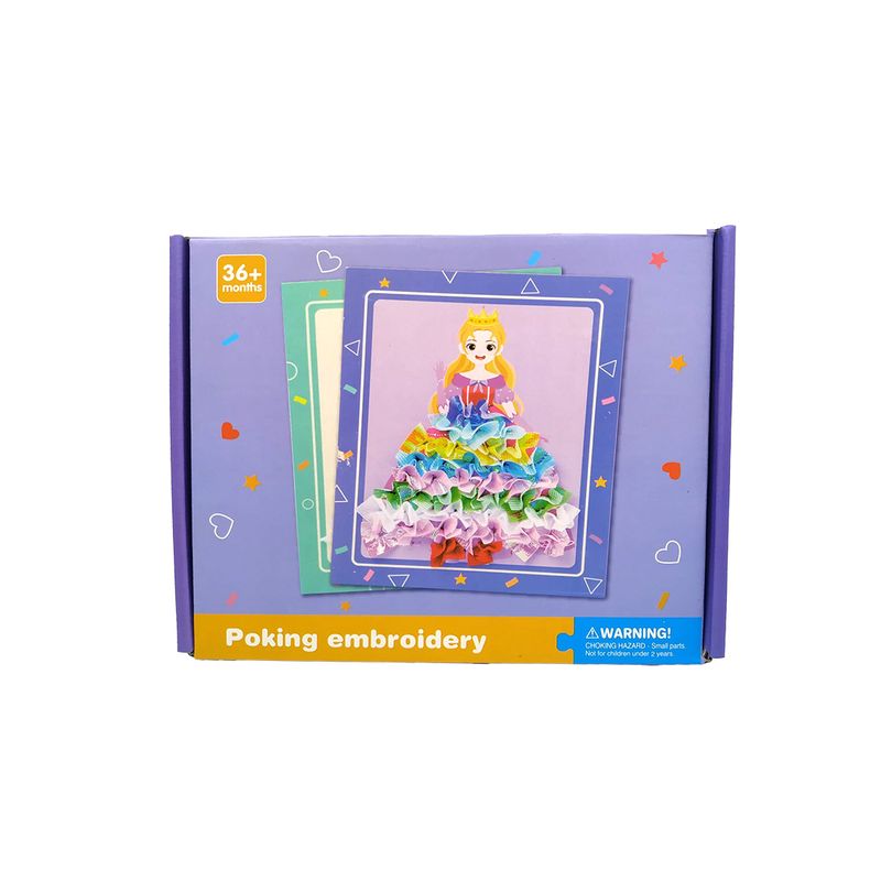 Jucarii, Copii si Bebe - Jucarii si jocuri - Jucarii & jocuri educative - Jocuri si jucarii educative - Joc Creativ si educativ pentru copii, Broderie pe Fusta Printesei blonde, 5 ani+, Edujucarii - Infinity.ro