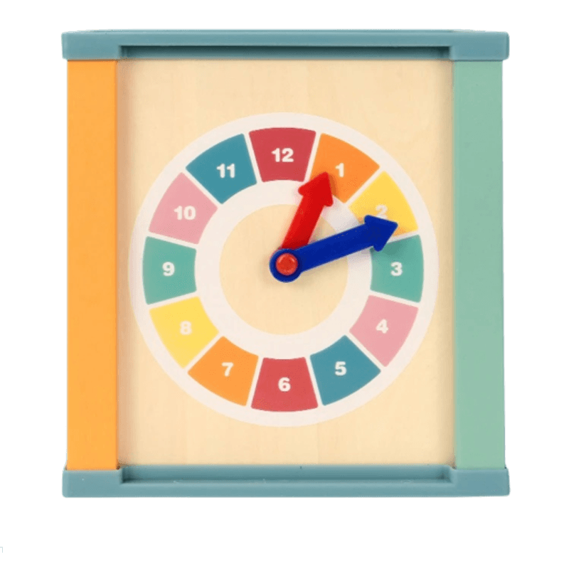 Jucarii, Copii si Bebe - Jucarii si jocuri - Jucarii & jocuri educative - Jucarii interactive - Centru din lemn educativ Montessori, Cub activitati bebelusi 5 in 1, Ocean, 1 an + - Infinity.ro