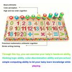 Jucarii, Copii si Bebe - Jucarii si jocuri - Jucarii & jocuri educative - Jocuri si jucarii educative - Taba multifunctionala din lemn, teaching logarithm cu cercuri multicolore pt cantitate, numere si operatiuni matematice - Infinity.ro