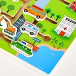 Jucarii, Copii si Bebe - Jucarii si jocuri - Jocuri si puzzle - Puzzle - Puzzle Lemn Labirint in format 3D, Montessori, Masini si garaje, Edujucarii, 3 ani+ - Infinity.ro