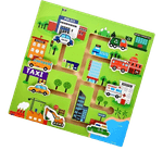 Jucarii, Copii si Bebe - Jucarii si jocuri - Jocuri si puzzle - Puzzle - Puzzle Lemn Labirint in format 3D, Montessori, Masini si garaje, Edujucarii, 3 ani+ - Infinity.ro