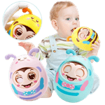 Jucarii, Copii si Bebe - Jucarii si jocuri - Jucarii bebelusi - Jucarii interactive bebelusi - Jucarie senzoriala pentru bebelusi, Albinuta Tumbler, ochi rotativi, Edujucarii, albastru - Infinity.ro