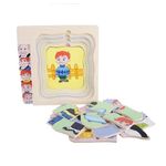 Jucarii, Copii si Bebe - Jucarii si jocuri - Jocuri si puzzle - Puzzle - Puzzle cu 4 Straturi, Invatati Despre Varstele Omului in Mod Interactiv, 3 ani+, Bunicul, Edujucarii - Infinity.ro
