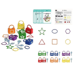 Jucarii, Copii si Bebe - Jucarii si jocuri - Jucarii & jocuri educative - Jucarii interactive - Joc de indemanare si motricitate Lacate cu forme geometrice si culori, 108 piese, 3 ani +, - Infinity.ro