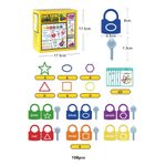 Jucarii, Copii si Bebe - Jucarii si jocuri - Jucarii & jocuri educative - Jucarii interactive - Joc de indemanare si motricitate Lacate cu forme geometrice si culori, 108 piese, 3 ani +, - Infinity.ro