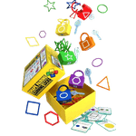 Jucarii, Copii si Bebe - Jucarii si jocuri - Jucarii & jocuri educative - Jucarii interactive - Joc de indemanare si motricitate Lacate cu forme geometrice si culori, 108 piese, 3 ani +, - Infinity.ro