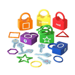 Jucarii, Copii si Bebe - Jucarii si jocuri - Jucarii & jocuri educative - Jucarii interactive - Joc de indemanare si motricitate Lacate cu forme geometrice si culori, 108 piese, 3 ani +, - Infinity.ro