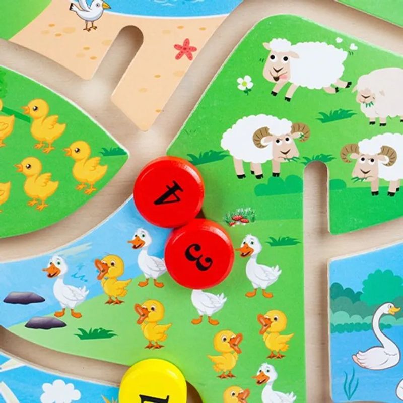 Jucarii, Copii si Bebe - Jucarii si jocuri - Jocuri si puzzle - Puzzle - Puzzle Lemn Labirint in format 3D, Montessori, Multimi si numere, Edujucarii, 3 ani+ - Infinity.ro