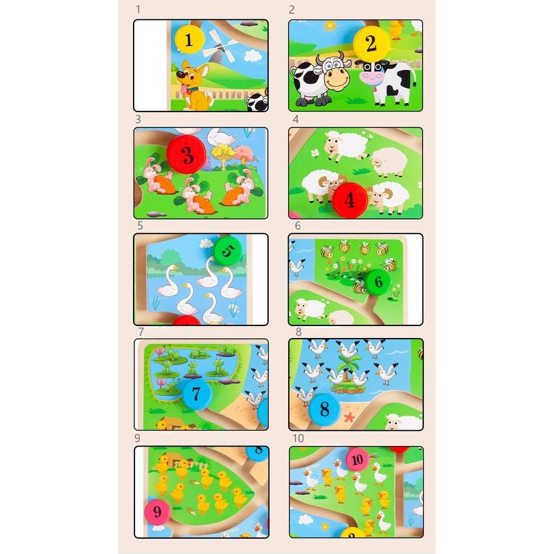 Jucarii, Copii si Bebe - Jucarii si jocuri - Jocuri si puzzle - Puzzle - Puzzle Lemn Labirint in format 3D, Montessori, Multimi si numere, Edujucarii, 3 ani+ - Infinity.ro