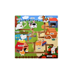 Jucarii, Copii si Bebe - Jucarii si jocuri - Jocuri si puzzle - Puzzle - Puzzle Lemn Labirint in format 3D, Montessori, Ferma Animalelor, Edujucarii, 3 ani+ - Infinity.ro