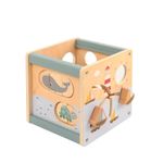 Jucarii, Copii si Bebe - Jucarii si jocuri - Jucarii & jocuri educative - Jucarii interactive - Centru din lemn educativ Montessori, Cub activitati bebelusi 5 in 1, delfin, 1 an+ - Infinity.ro