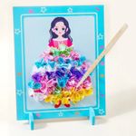 Jucarii, Copii si Bebe - Jucarii si jocuri - Jucarii & jocuri educative - Jucarii interactive - Joc Creativ si educativ pentru copii, Broderie pe Fusta Printesei brunete, 5 ani+, Edujucarii - Infinity.ro