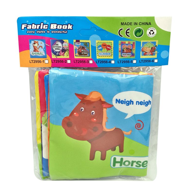 Jucarii, Copii si Bebe - Jucarii si jocuri - Jucarii bebelusi - Jucarii interactive bebelusi - Carte senzoriala fosnitoare pentru bebelusi, cu animalute colorate, Animal, 4 pagini, 8 fete, 10 cm  x 2,5 cm  x 9 cm - Infinity.ro