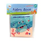 Carti si Birotica - Carti - Carti pentru copii - Carti pentru bebelusi - Carte senzoriala fosnitoare pentru bebelusi, cu animalute colorate, Crab, 4 pagini, 8 fete, 10 cm  x 2,5 cm  x 9 cm - Infinity.ro
