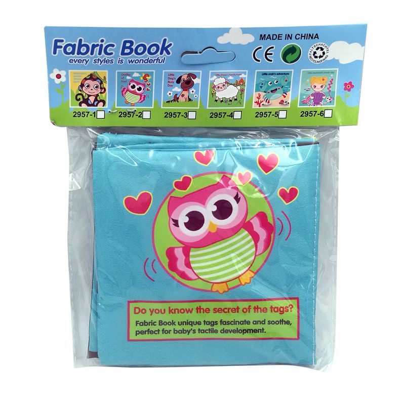 Carti si Birotica - Carti - Carti pentru copii - Carti pentru bebelusi - Carte senzoriala fosnitoare pentru bebelusi, cu animalute colorate, Bufnita, 4 pagini, 8 fete, 10 cm  x 2,5 cm  x 9 cm - Infinity.ro