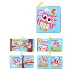 Carti si Birotica - Carti - Carti pentru copii - Carti pentru bebelusi - Carte senzoriala fosnitoare pentru bebelusi, cu animalute colorate, Bufnita, 4 pagini, 8 fete, 10 cm  x 2,5 cm  x 9 cm - Infinity.ro