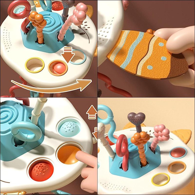 Jucarii, Copii si Bebe - Jucarii si jocuri - Jucarii bebelusi - Jucarii interactive bebelusi - Jucarie educationala de invatare timpurie pentru bebelusi, dezvoltare senzoriala, dentitie fara BPA, vulpita, Edujucarii - Infinity.ro