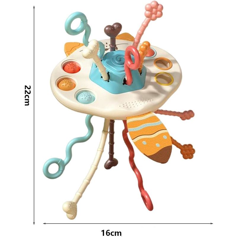 Jucarii, Copii si Bebe - Jucarii si jocuri - Jucarii bebelusi - Jucarii interactive bebelusi - Jucarie educationala de invatare timpurie pentru bebelusi, dezvoltare senzoriala, dentitie fara BPA, vulpita, Edujucarii - Infinity.ro