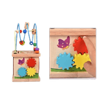 Jucarii, Copii si Bebe - Jucarii si jocuri - Jucarii & jocuri educative - Jocuri si jucarii educative - Centru din lemn educativ Montessori, Cub activitati 5 in 1, Labirint, Ceas, Roti zimtate, 3 ani +, Edujucarii - Infinity.ro