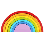 Jucarii, Copii si Bebe - Jucarii si jocuri - Jucarii & jocuri educative - Jucarii interactive - Set 7 de piese lemn, curcubeu, blocuri constructie, dezvoltare timpurie, Educatie Montessori, 18 luni+, Edujucarii - Infinity.ro