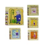 Jucarii, Copii si Bebe - Jucarii si jocuri - Jucarii & jocuri educative - Jocuri si jucarii educative - Puzzle cu 4 Straturi, Invatati Despre Varstele Omului in Mod Interactiv, 3 ani+, Bunica, Edujucarii - Infinity.ro