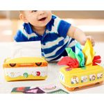 Jucarii, Copii si Bebe - Jucarii si jocuri - Jucarii bebelusi - Jucarii interactive bebelusi - Jucarie educativa si senzoriala, Cutie cu batiste, material textil, Montessori, Autobuz cu animale, EduJucarii, 3 luni+ - Infinity.ro