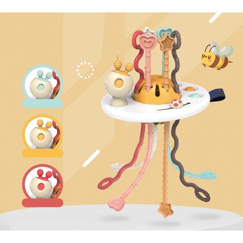 Jucarii, Copii si Bebe - Jucarii si jocuri - Jucarii bebelusi - Jucarii interactive bebelusi - Jucarie educationala invatare timpurie pentru bebelusi, dezvoltare senzoriala, dentitie fara BPA, caprioara, Edujucarii - Infinity.ro