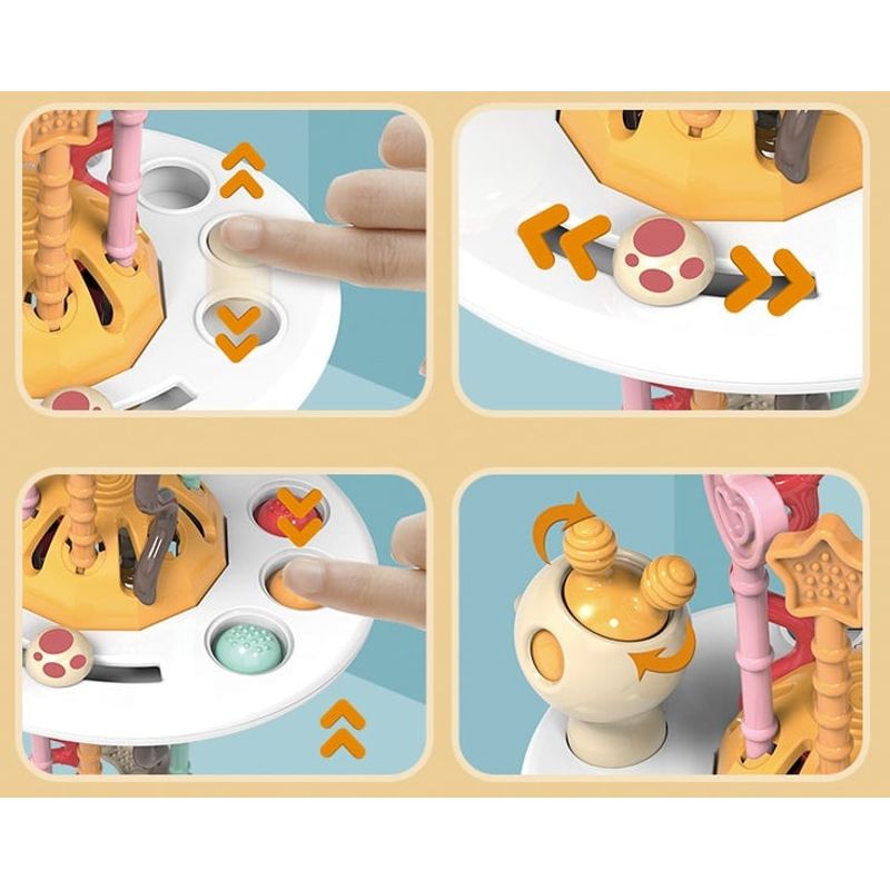 Jucarii, Copii si Bebe - Jucarii si jocuri - Jucarii bebelusi - Jucarii interactive bebelusi - Jucarie educationala invatare timpurie pentru bebelusi, dezvoltare senzoriala, dentitie fara BPA, caprioara, Edujucarii - Infinity.ro