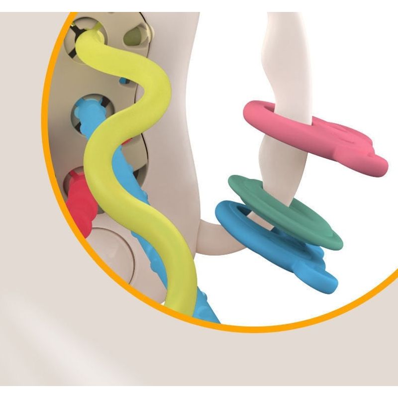 Jucarii, Copii si Bebe - Jucarii si jocuri - Jucarii bebelusi - Jucarii interactive bebelusi - Jucarie educationala invatare timpurie  bebelusi, dezvoltare senzoriala, dentitie fara BPA, biberon, alb, Edujucarii - Infinity.ro
