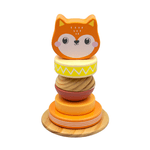 Jucarii, Copii si Bebe - Jucarii si jocuri - Jucarii & jocuri educative - Jucarii interactive - Set Educativ si Interactiv, Turn de Stivuit, Vulpe, 6 Piese, + 12 Luni - Infinity.ro