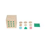Jucarii, Copii si Bebe - Jucarii si jocuri - Seturi de constructie si cuburi - Seturi de constructie - Cub de activitati Montessori cu forme geometrice, 12 luni + - Infinity.ro