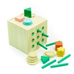 Jucarii, Copii si Bebe - Jucarii si jocuri - Seturi de constructie si cuburi - Seturi de constructie - Cub de activitati Montessori cu forme geometrice, 12 luni + - Infinity.ro