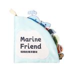 Carti si Birotica - Carti - Carti pentru copii - Carti pentru bebelusi - Carte senzoriala din panza pentru bebelusi, anti-rupere,  Marine Friend, 14 x 14 cm x 1,4 cm, +12 luni - Infinity.ro