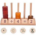 Jucarii, Copii si Bebe - Jucarii si jocuri - Jucarii & jocuri educative - Jocuri si jucarii educative - Joc educativ, lemn, Numaratoare, Calcule, operatii matematice, Montessori, Abac lemn, Digital Pillar, 2 ani+, EduJucarii - Infinity.ro