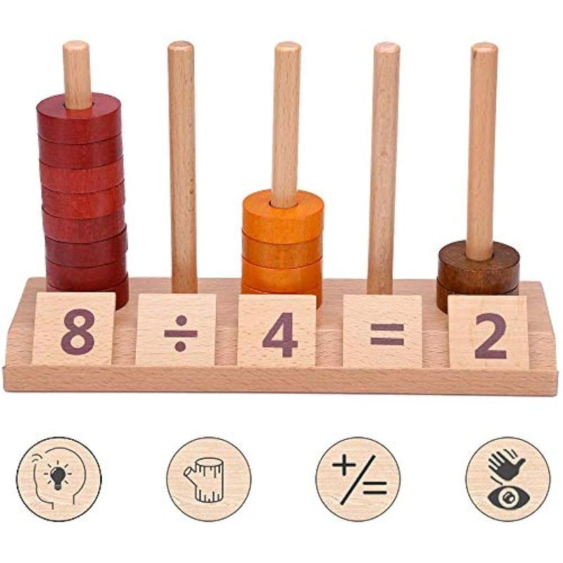 Jucarii, Copii si Bebe - Jucarii si jocuri - Jucarii & jocuri educative - Jocuri si jucarii educative - Joc educativ, lemn, Numaratoare, Calcule, operatii matematice, Montessori, Abac lemn, Digital Pillar, 2 ani+, EduJucarii - Infinity.ro