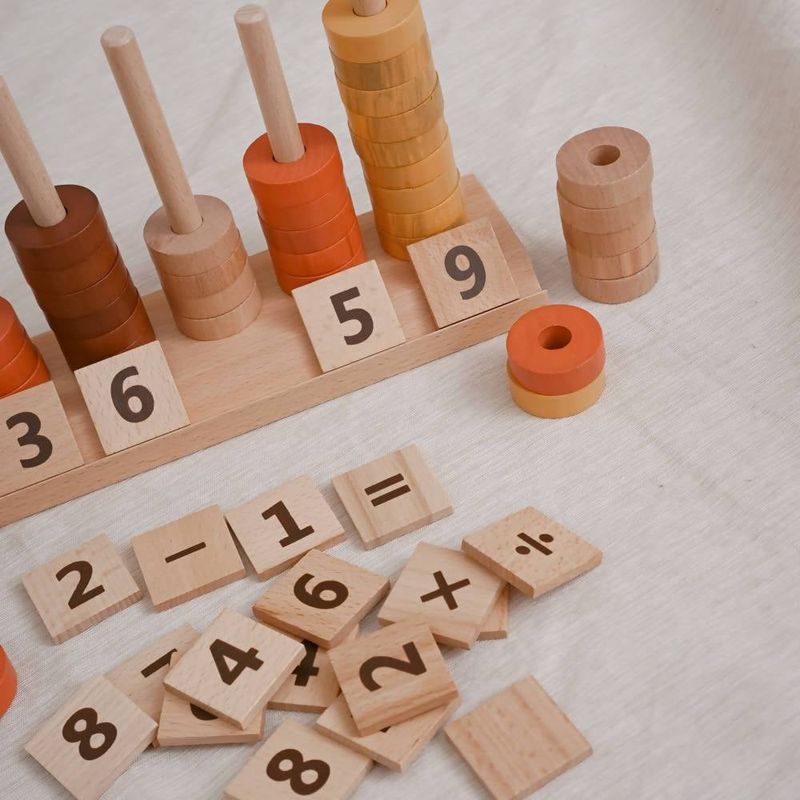 Jucarii, Copii si Bebe - Jucarii si jocuri - Jucarii & jocuri educative - Jocuri si jucarii educative - Joc educativ, lemn, Numaratoare, Calcule, operatii matematice, Montessori, Abac lemn, Digital Pillar, 2 ani+, EduJucarii - Infinity.ro