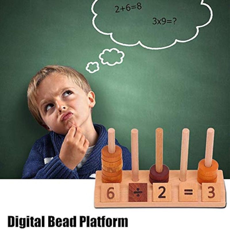 Jucarii, Copii si Bebe - Jucarii si jocuri - Jucarii & jocuri educative - Jocuri si jucarii educative - Joc educativ, lemn, Numaratoare, Calcule, operatii matematice, Montessori, Abac lemn, Digital Pillar, 2 ani+, EduJucarii - Infinity.ro