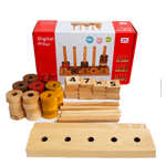 Jucarii, Copii si Bebe - Jucarii si jocuri - Jucarii & jocuri educative - Jocuri si jucarii educative - Joc educativ, lemn, Numaratoare, Calcule, operatii matematice, Montessori, Abac lemn, Digital Pillar, 2 ani+, EduJucarii - Infinity.ro
