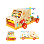 Jucarii, Copii si Bebe - Jucarii si jocuri - Jucarii & jocuri educative - Jucarii interactive - Centru de activitati 5 in 1, Camion din lemn, Montessori, 3 ani, multicolor, 3 ani+, Edujucarii - Infinity.ro