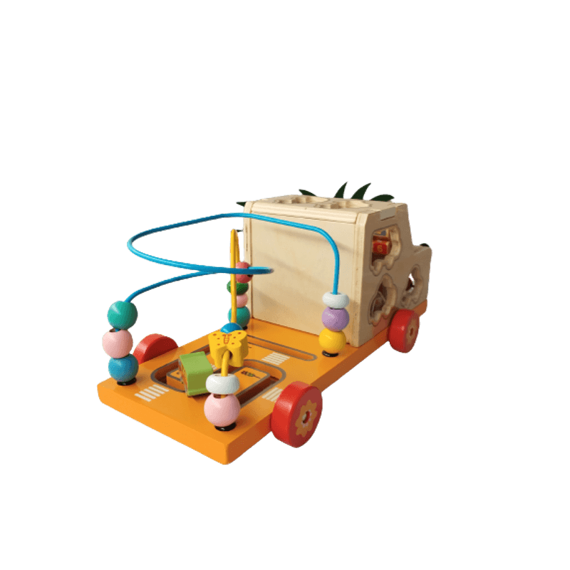 Jucarii, Copii si Bebe - Jucarii si jocuri - Jucarii & jocuri educative - Jucarii interactive - Centru de activitati 5 in 1, Camion din lemn, Montessori, 3 ani, multicolor, 3 ani+, Edujucarii - Infinity.ro