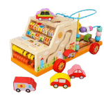 Jucarii, Copii si Bebe - Jucarii si jocuri - Jucarii & jocuri educative - Jucarii interactive - Centru de activitati 5 in 1, Camion din lemn, Montessori, 3 ani, multicolor, 3 ani+, Edujucarii - Infinity.ro